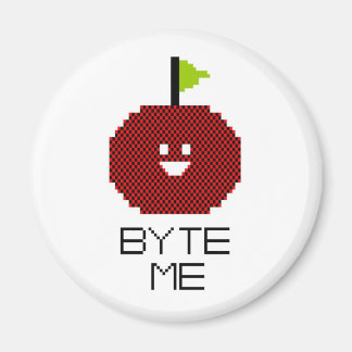 Aimant 8 Bits Byte Me Cute Apple Pixel Art