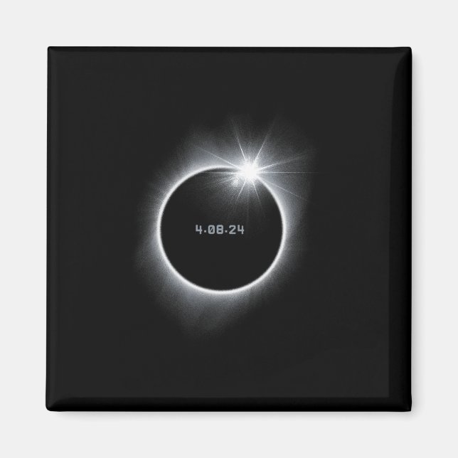 Aimant 8 Éclipse solaire totale 2024 (Devant)