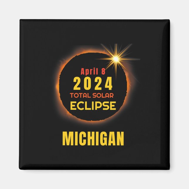 Aimant 8 Total 2024 Éclipse solaire 2024 040824 (Devant)