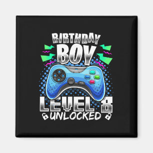 Aimant 8 Vidéo Déverrouillée Jeu 8e Anniversaire Gamer Ca