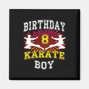 Aimant 8e anniversaire garçon - Karate 8 ans enfant