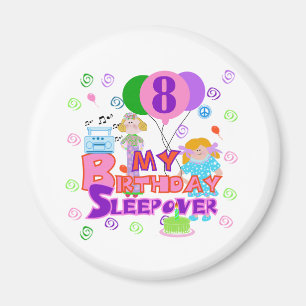 Aimant 8ème Sleepover d'anniversaire