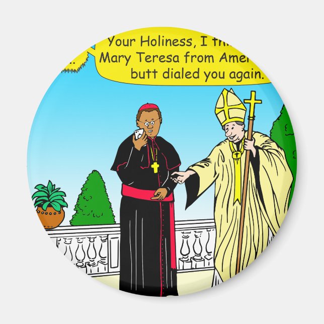 Aimant 908 butt composer (appel) le dessin animé du pape (Devant)