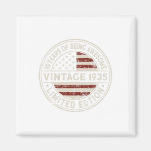 Aimant 90e anniversaire Vintage 1935 Édition limitée Amér