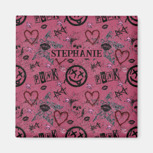 Aimant 90s Retro Rose Girly Punk