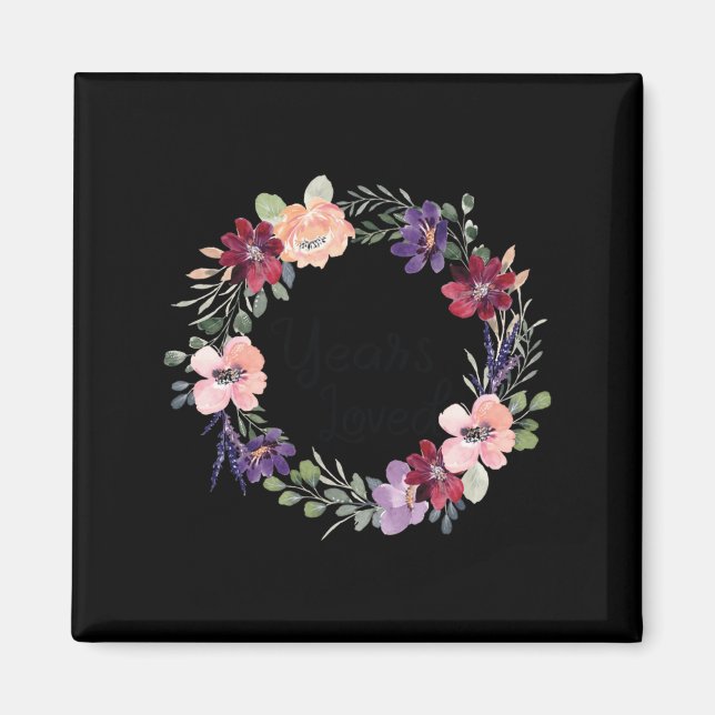 Aimant 92 Years Loved Floral 92th Birthday Women 92 Years (Devant)