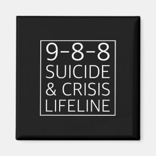Aimant 988 - Crise de sensibilisation au suicide Ligne de