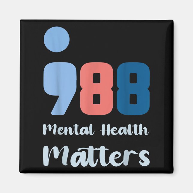 Aimant 988 Mental Health S Suicide Prevention Awareness  (Devant)