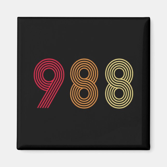 Aimant 988 Suicide Prevention Hotline Health Mental Aware (Devant)