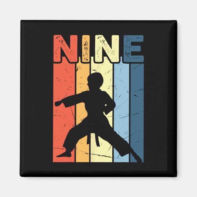 Aimant 9 Nine Karate Lover 9e Anniversaire Martia 9 Anniv (Devant)