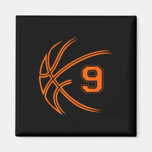Aimant 9e anniversaire Basketball Nine 9 ans Garçons Enfa