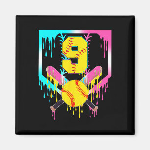 Aimant 9e anniversaire Softll Home Plate Drip Glace 9 Ans