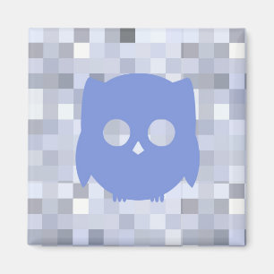 Aimant à 2 pouces de la Chouette bleue