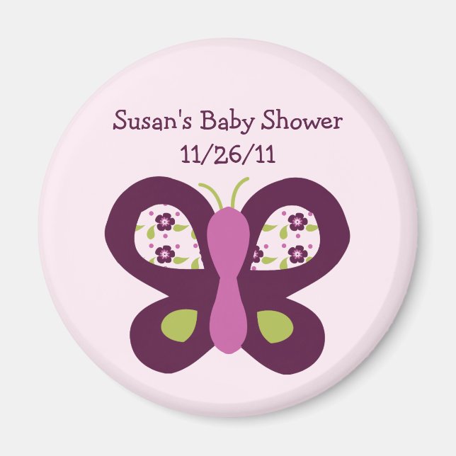 Aimant à Baby shower de prune de sucre (Devant)