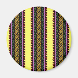 Aimant à bande décorative - jaune/violet