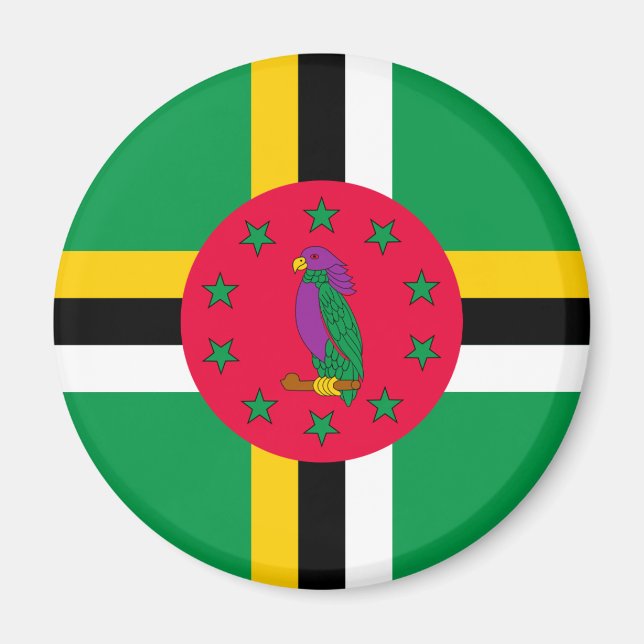 Aimant A bas prix ! Drapeau de la Dominique (Devant)