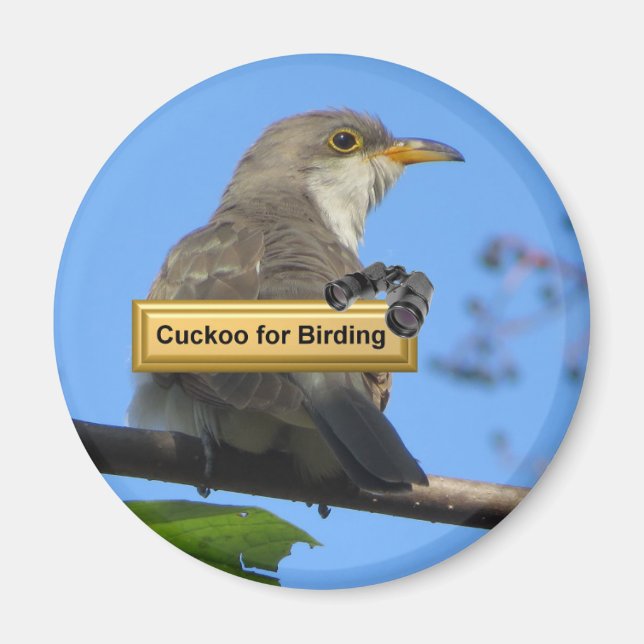 Aimant à bec jaune pour l'oiseau à cuucco. (Devant)