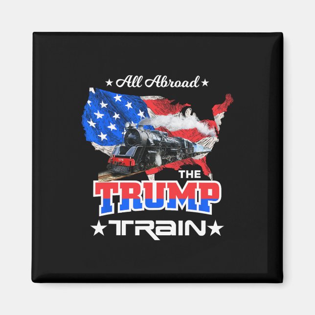 Aimant À Bord Du Drapeau Américain Trump Train 2022 (Devant)