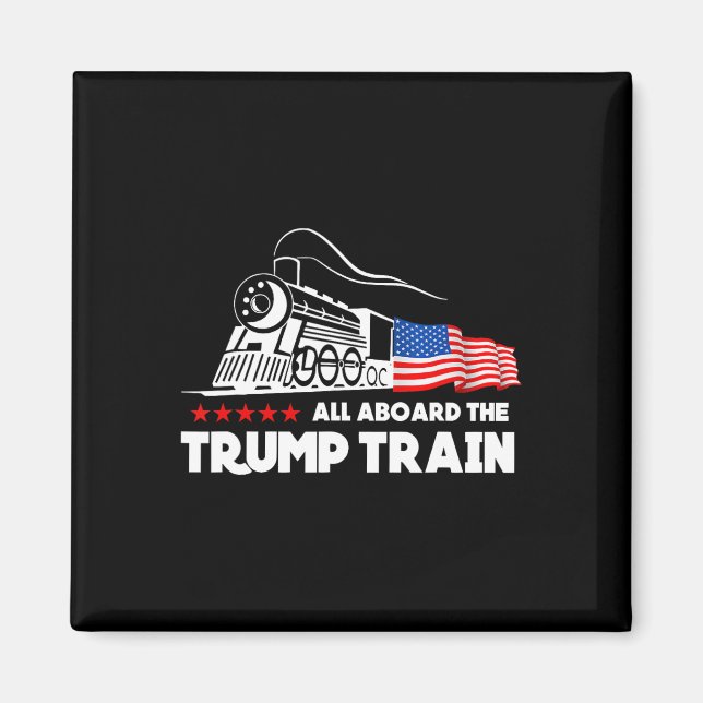 Aimant À Bord Du Drapeau Américain Trump Train 2024 (Devant)