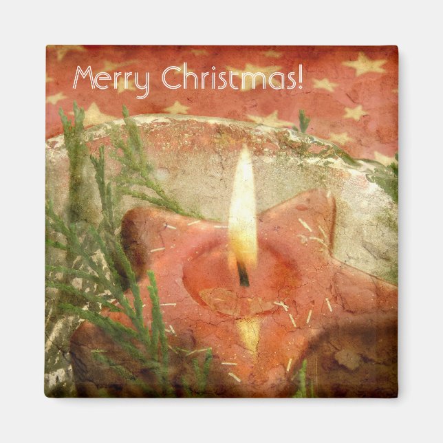 Aimant à bougie de Noël (Devant)