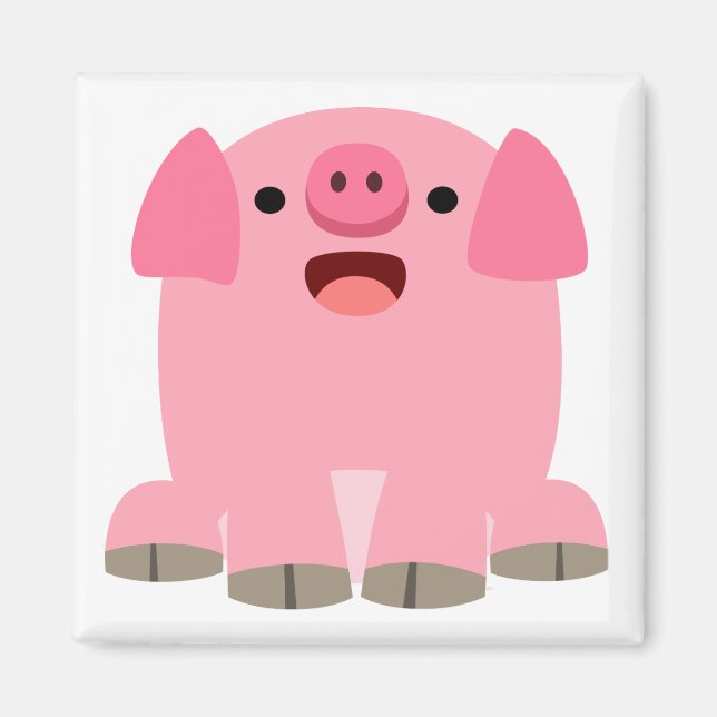 Aimant à cochon de dessin mignon (Devant)