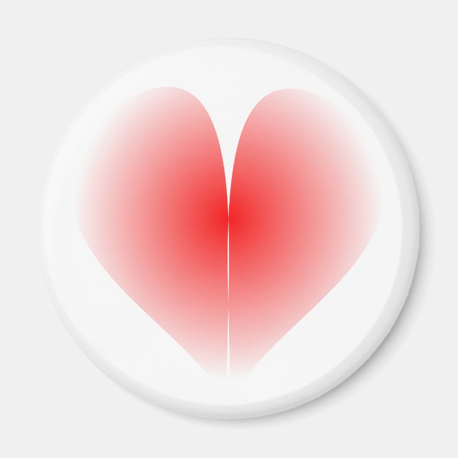Aimant à coeur rouge (Devant)