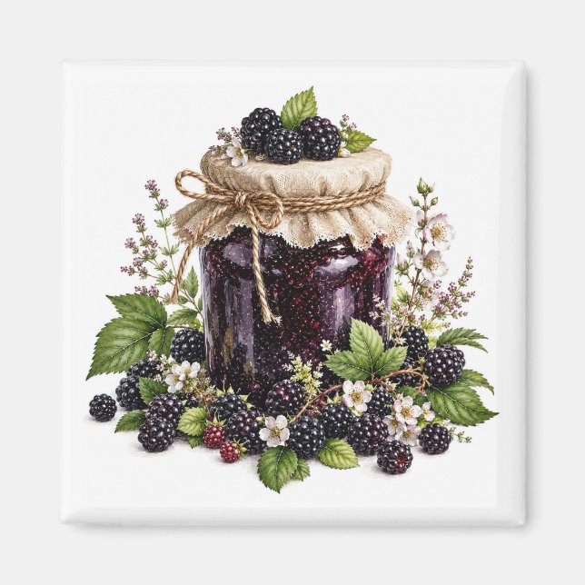 Aimant à confiture de mûre   (Devant)