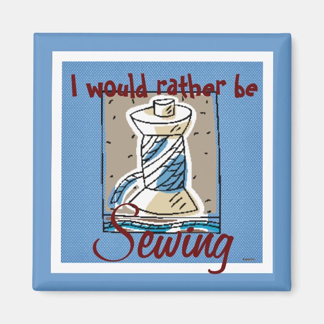 Aimant à coudre (bleu) (Devant)