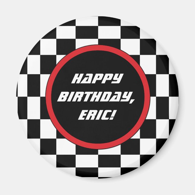 Aimant à damiers Carré (Devant)