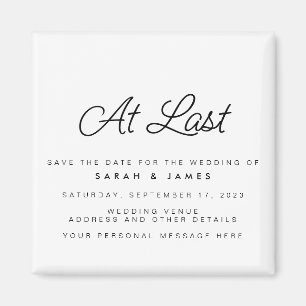 Aimant À Dernier Script Moderne Minimaliste Enregistrer L