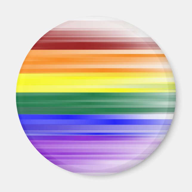 Aimant à drapeau arc-en-ciel (Arrondi) (Devant)