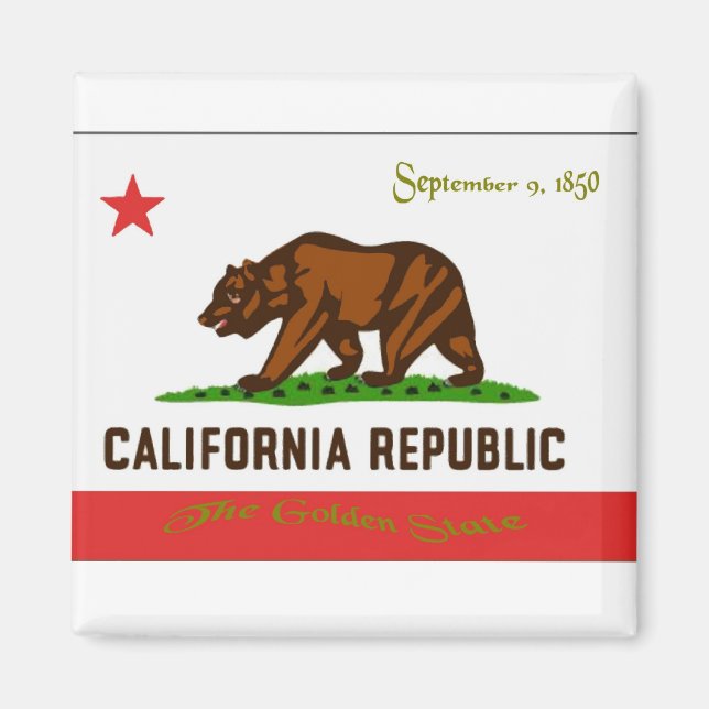 Aimant à drapeau de Californie (Devant)