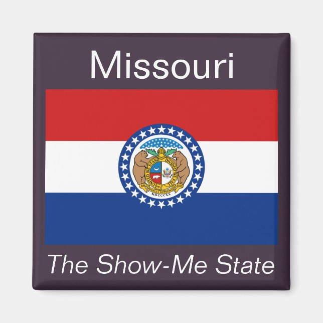 Aimant à drapeau du Missouri (Devant)