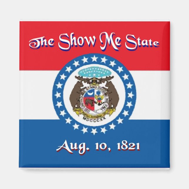 Aimant à drapeau du Missouri (Devant)