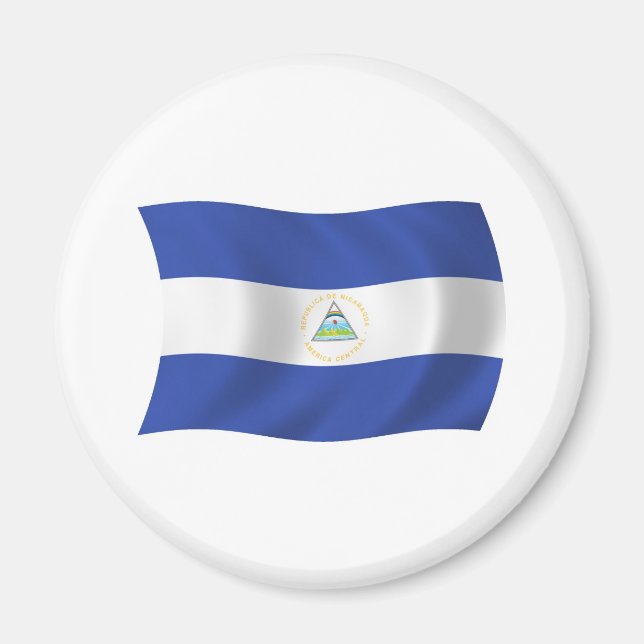 Aimant à drapeau du Nicaragua (Devant)