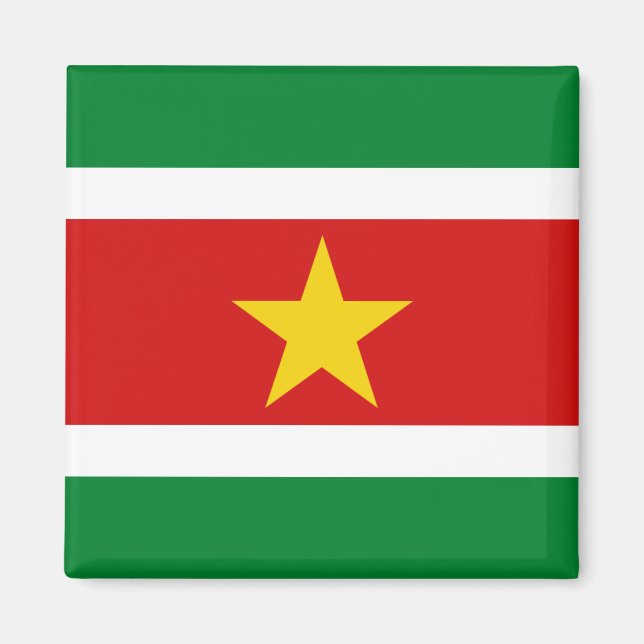 Aimant à drapeau du Suriname (Devant)