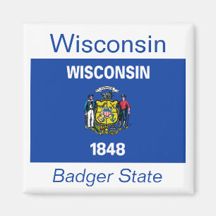 Aimant à drapeau du Wisconsin