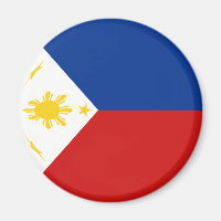 Aimant à drapeau Fisheye des Philippines