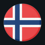 Aimant à drapeau norvégien<br><div class="desc">Aimant avec le drapeau de la Norvège,  officiellement le Royaume de Norvège.</div>