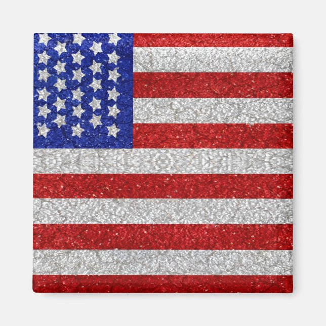 Aimant à drapeau vintage américain (Devant)