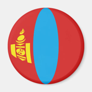 Aimant à effet fisheye avec le drapeau de la Mongo