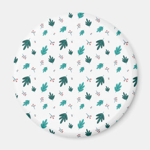 Aimant À feuillage persistant Tree Feuilles et Red Holly 