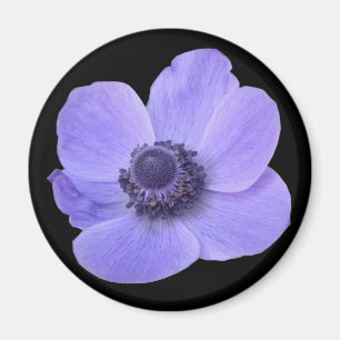 Aimant à fleur d'anémone bleu