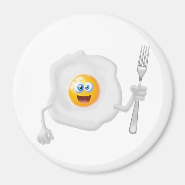 Aimant à frigo à oeufs amusant (Devant)