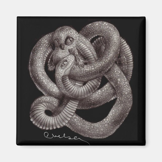 Aimant à frigo écologique "neige" (Devant)