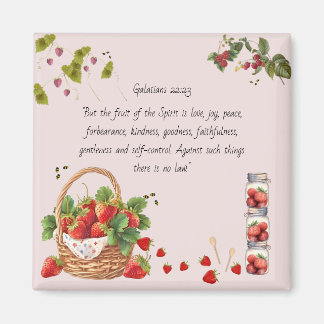 Aimant à fruits de verge de la Bible fraise
