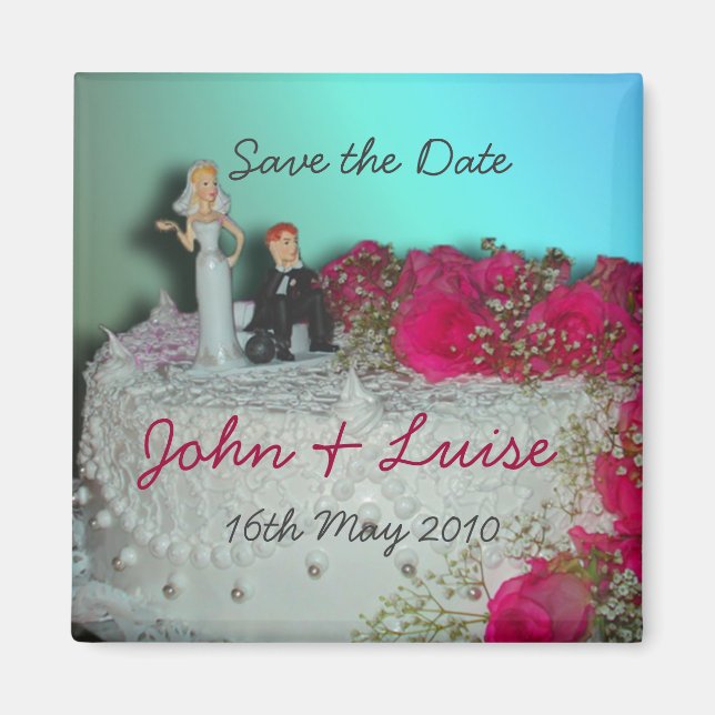 Aimant à gâteau mariage (Devant)