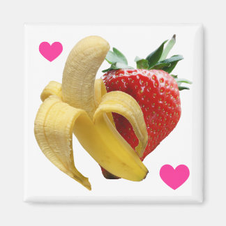 Aimant à la banane fraise