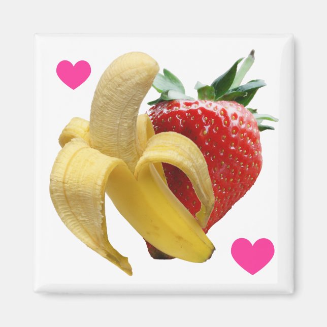 Aimant à la banane fraise (Devant)