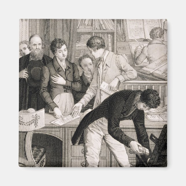 Aimant À la Banque, vers 1800 (gravure) (Devant)